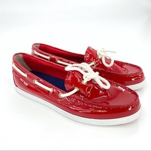 Cole Haan Nantucket Patent Leather Moccasin Shoes